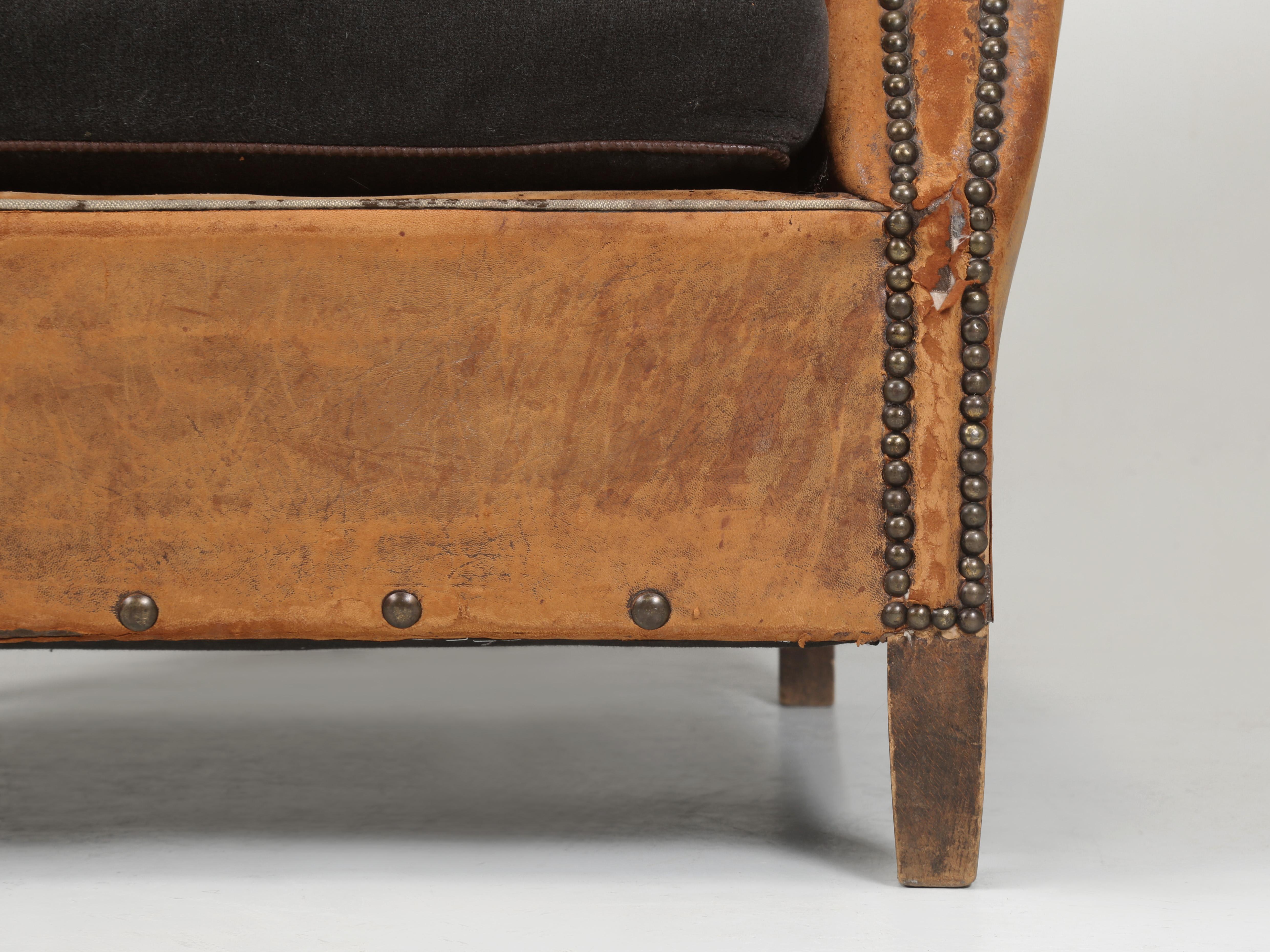 Französisch Leder Club Stühle restauriert intern kosmetisch alle original c1930's im Angebot 14