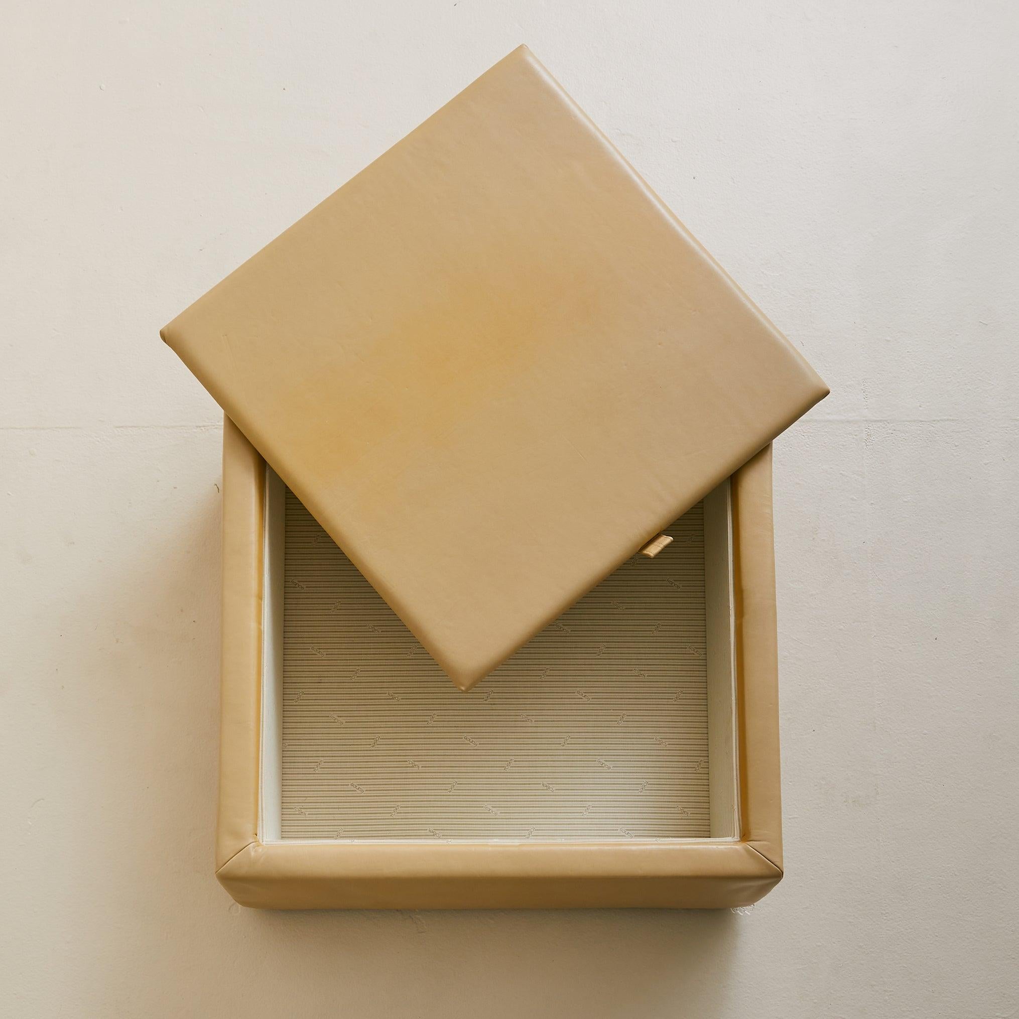 Français French Leather Coffee Table with Storage by Ligne Roset, 1970s en vente