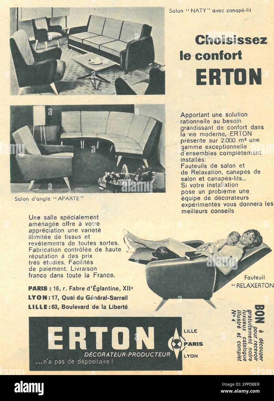French Leather Convertible Lounge Chair by Erton For Sale 4
