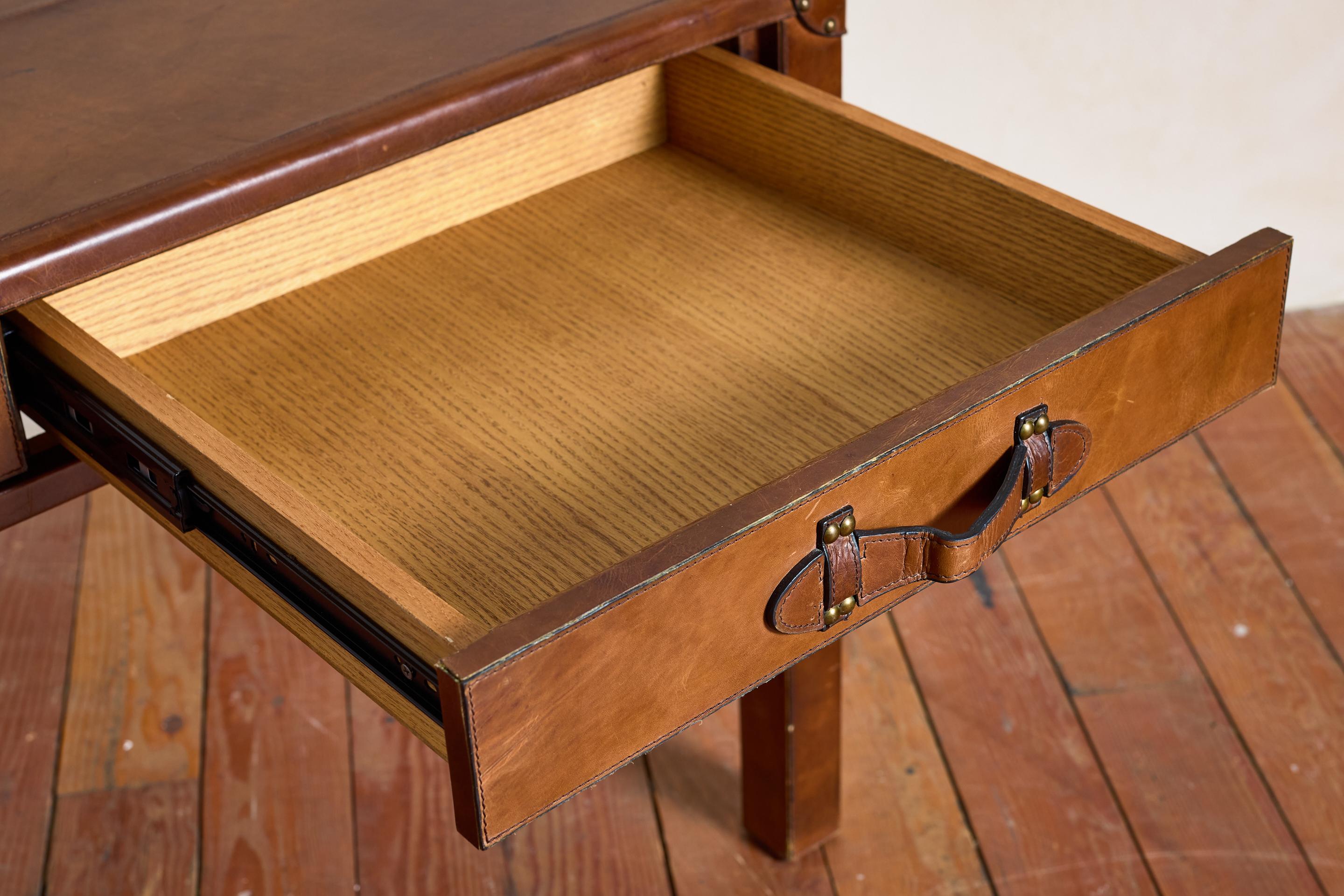 French Leather Desk For Sale 9