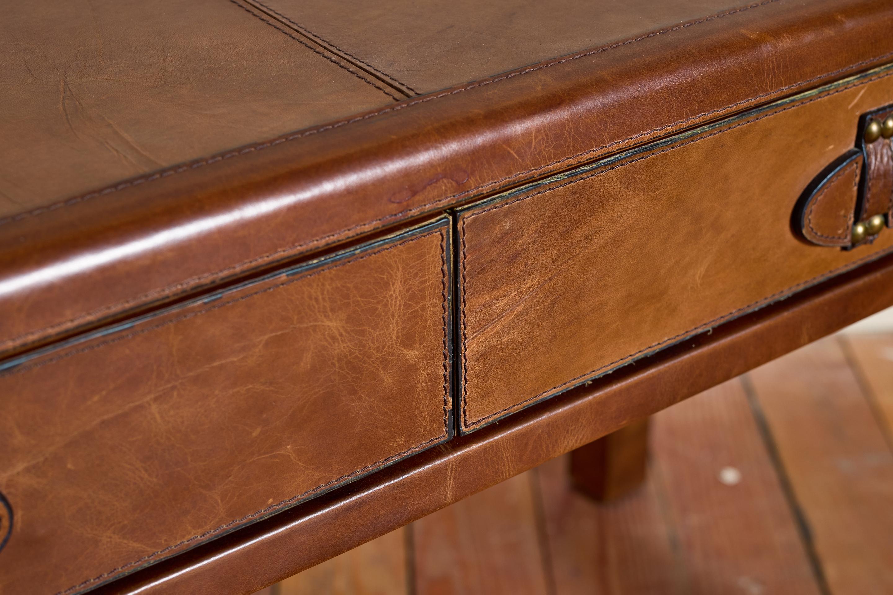 French Leather Desk For Sale 11