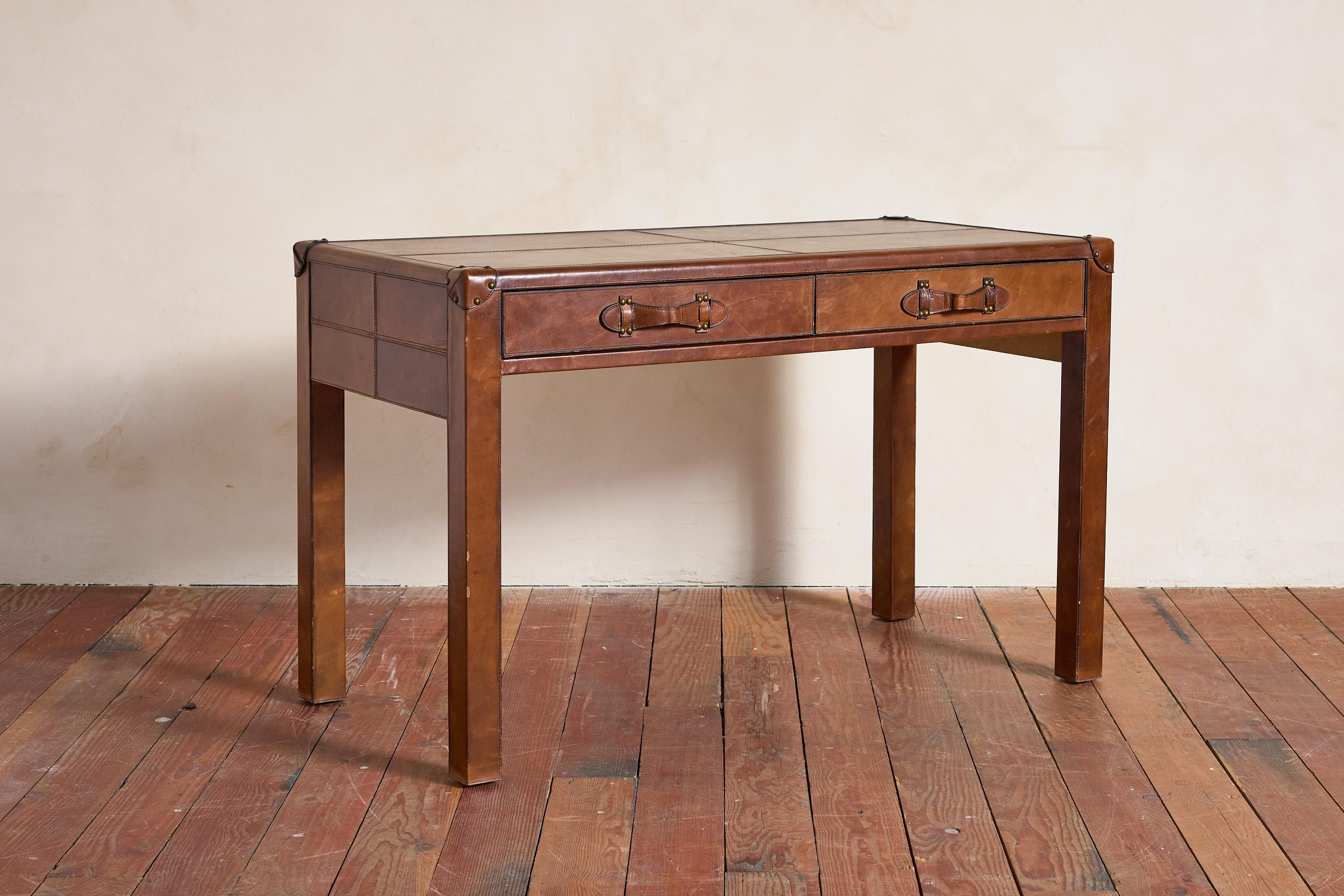 French Leather Desk For Sale 13