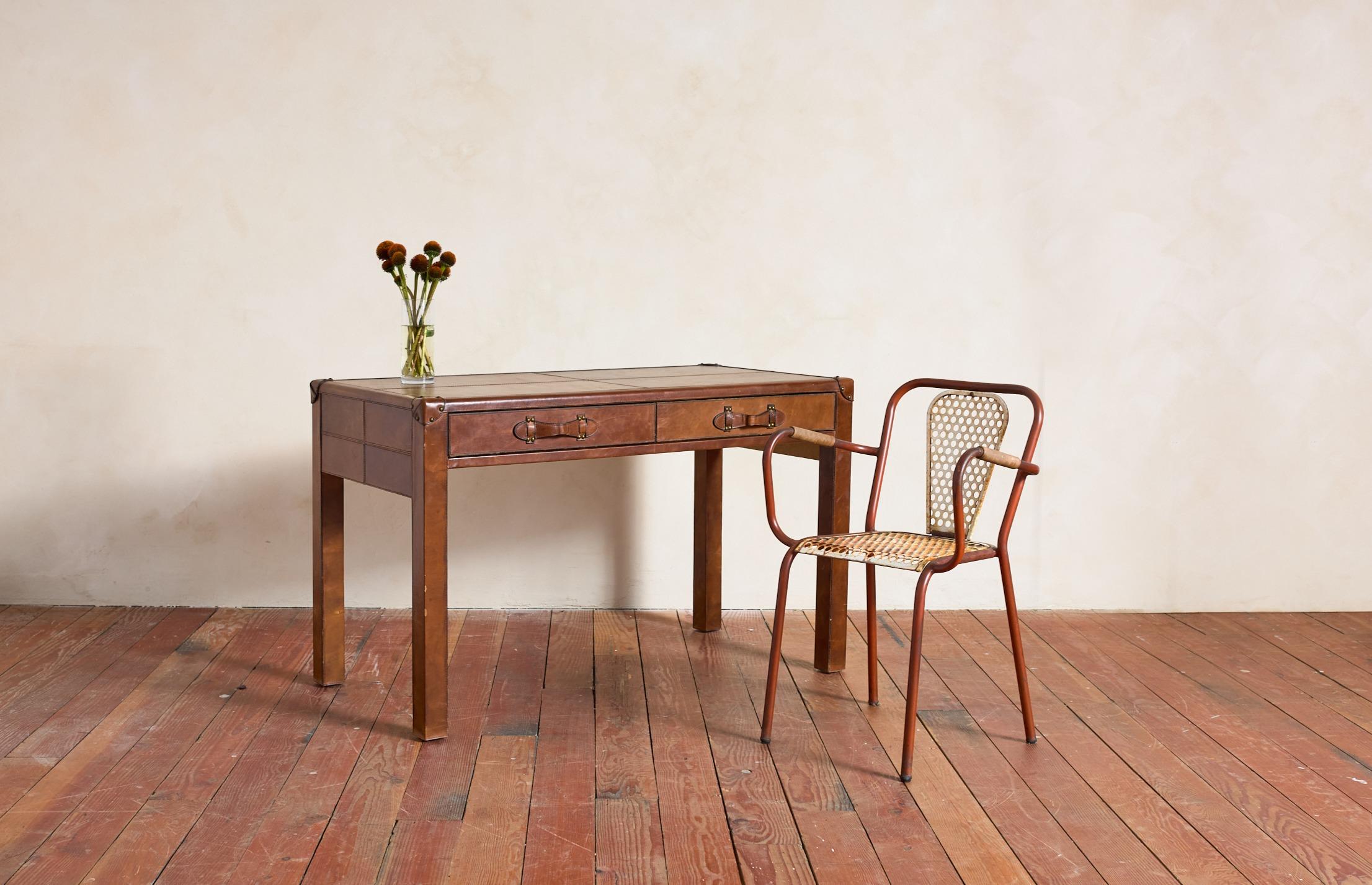 French Leather Desk For Sale 15