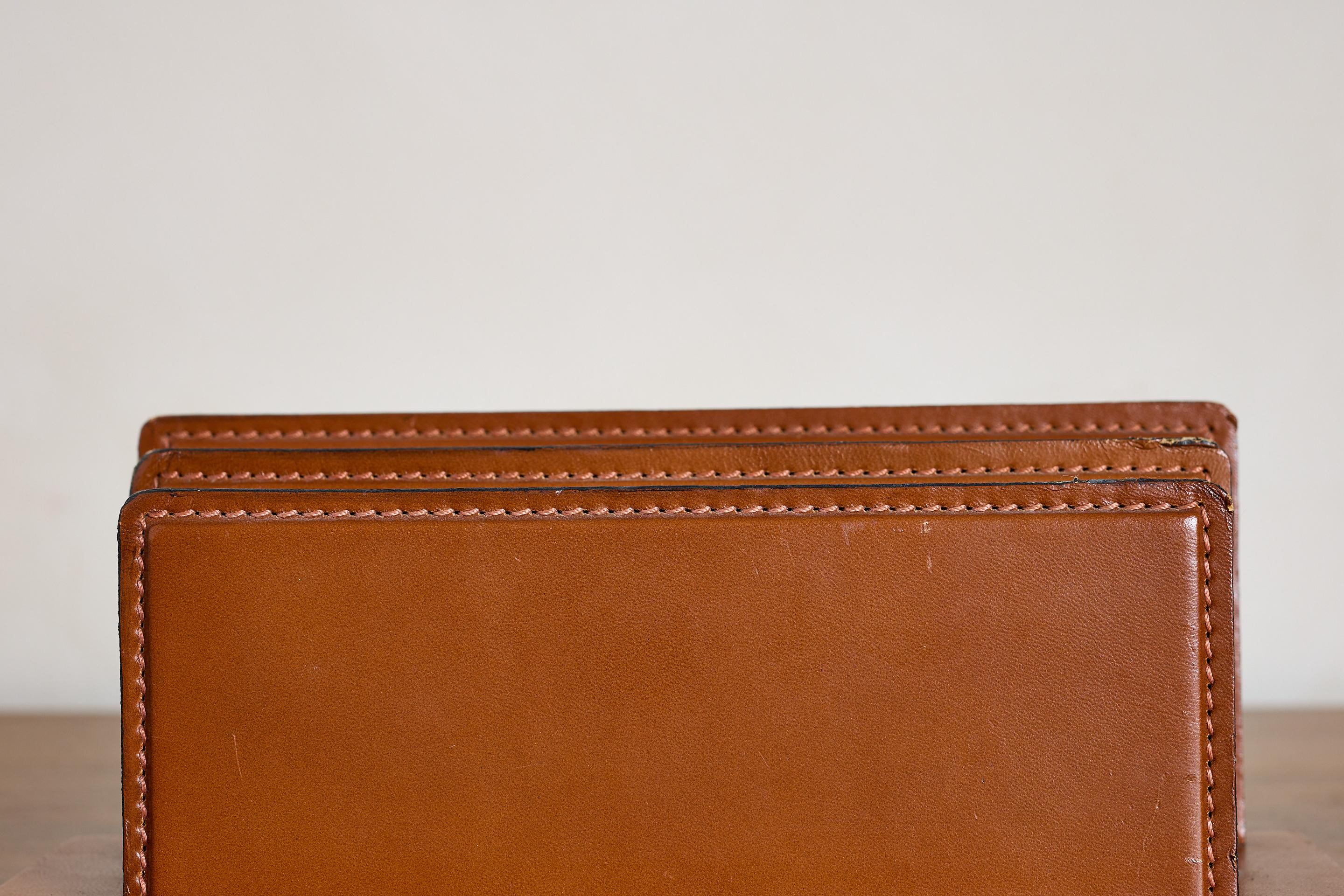 Französischer Leder-Schreibtisch-Organizer von Le Tanneur im Angebot 6