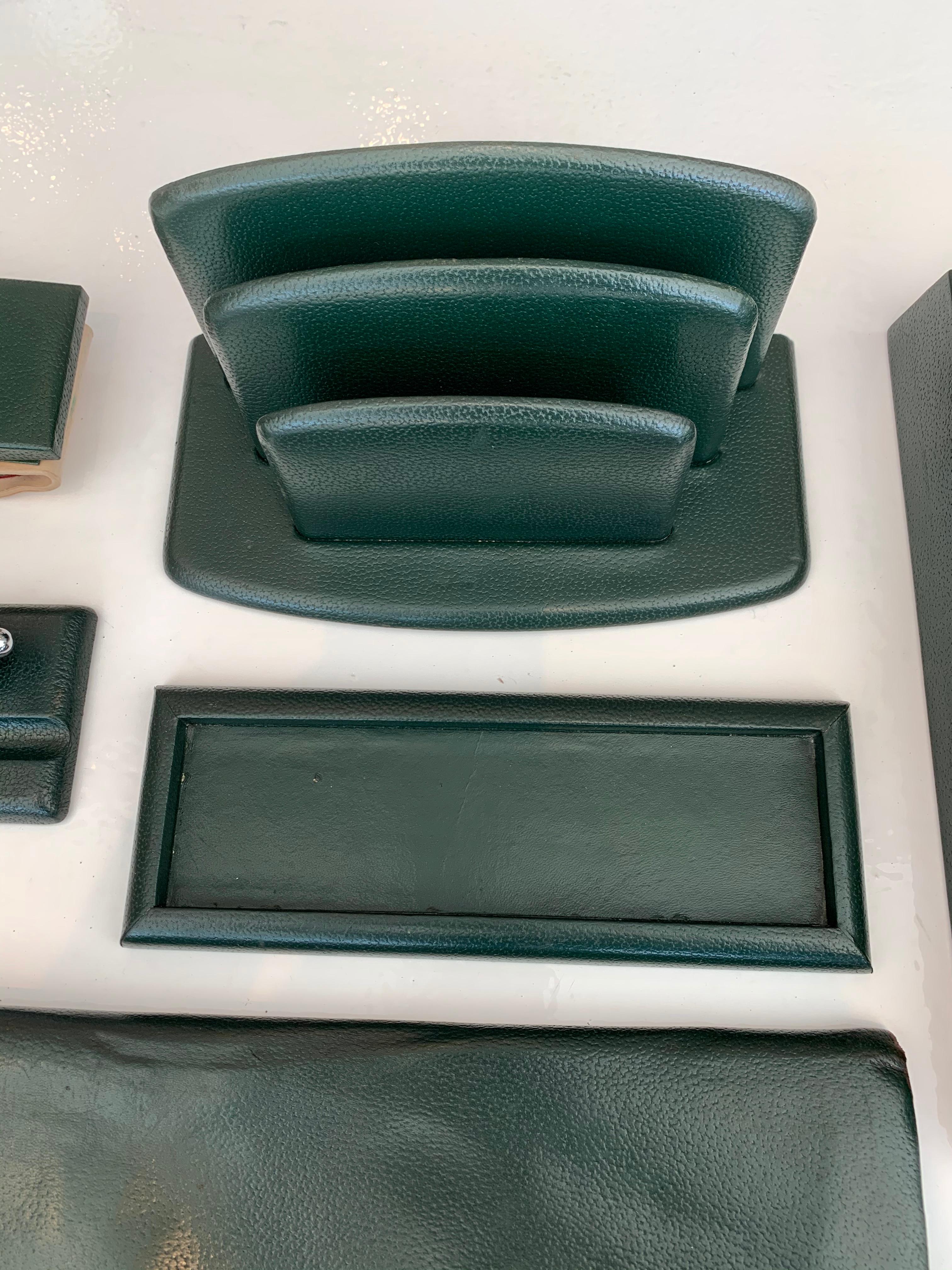 dark green desk accessories