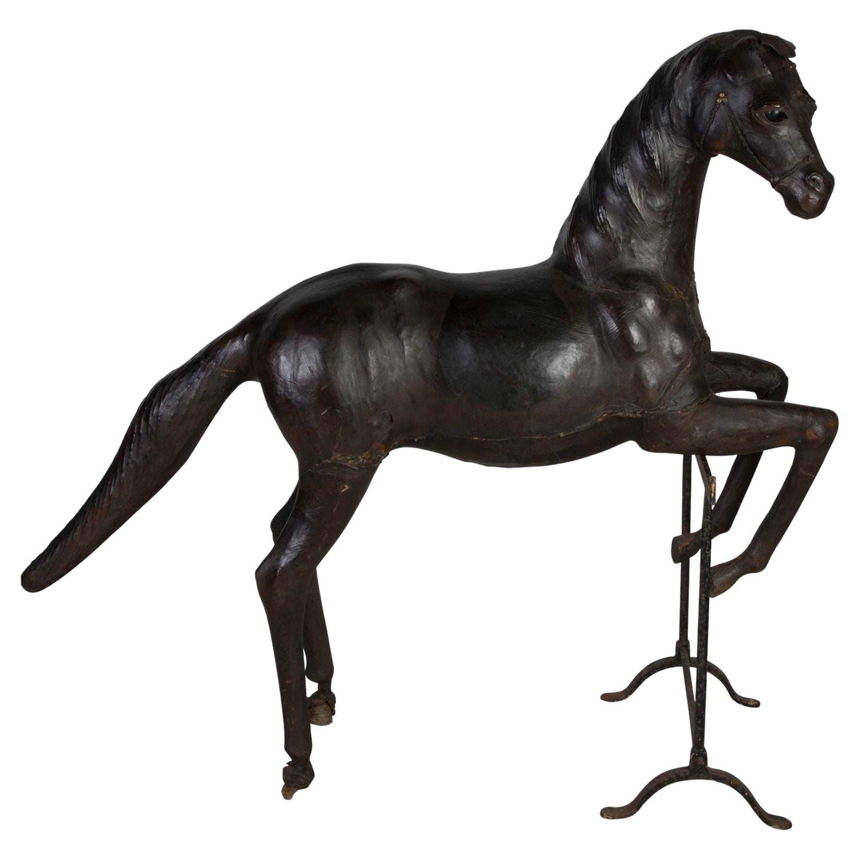 French Leather Horse For Sale