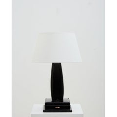 Lampada da tavolo in pelle in stile Mid-Century Modern, con cassetto integrato, Regno Unito, 1940