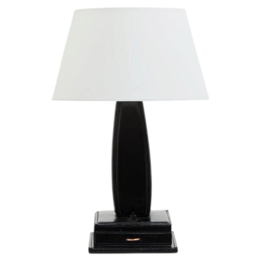 French Leather Lamp