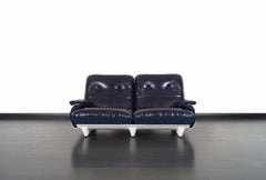 French Leather "Marsala" Loveseat by Michel Ducaroy