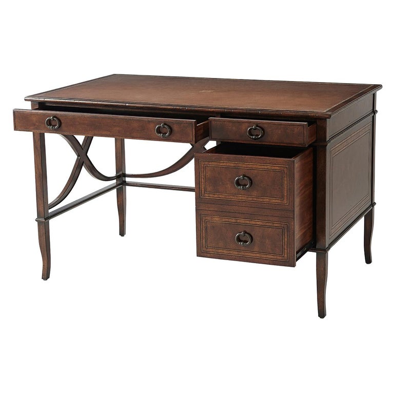 French Leather Top Desk For Sale at 1stDibs