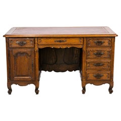 Antique French Leather Top Desk