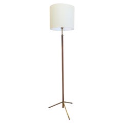 French Leather Wrapped Extending Floor Lamp