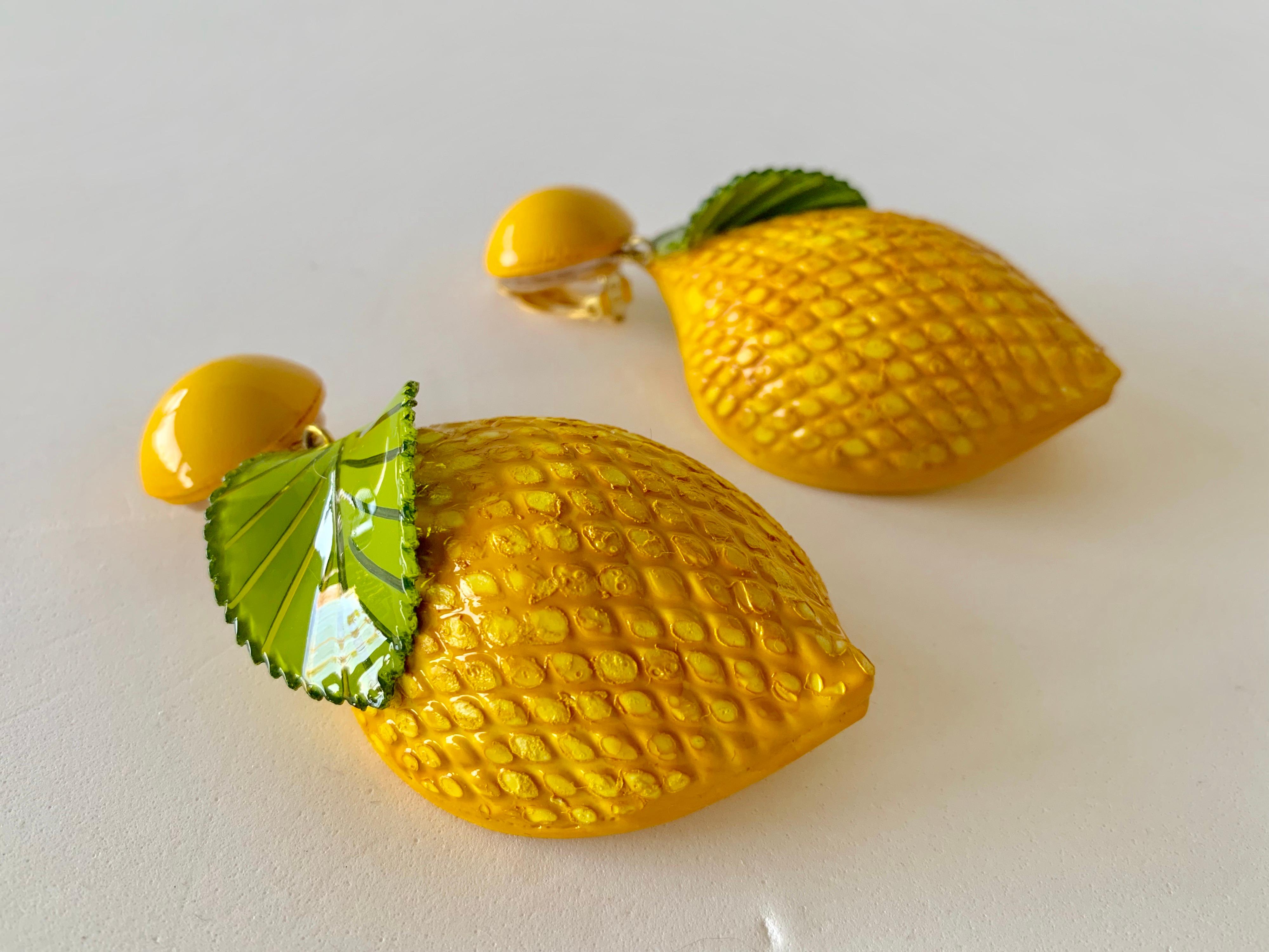 French Lemon Statement Earrings 3