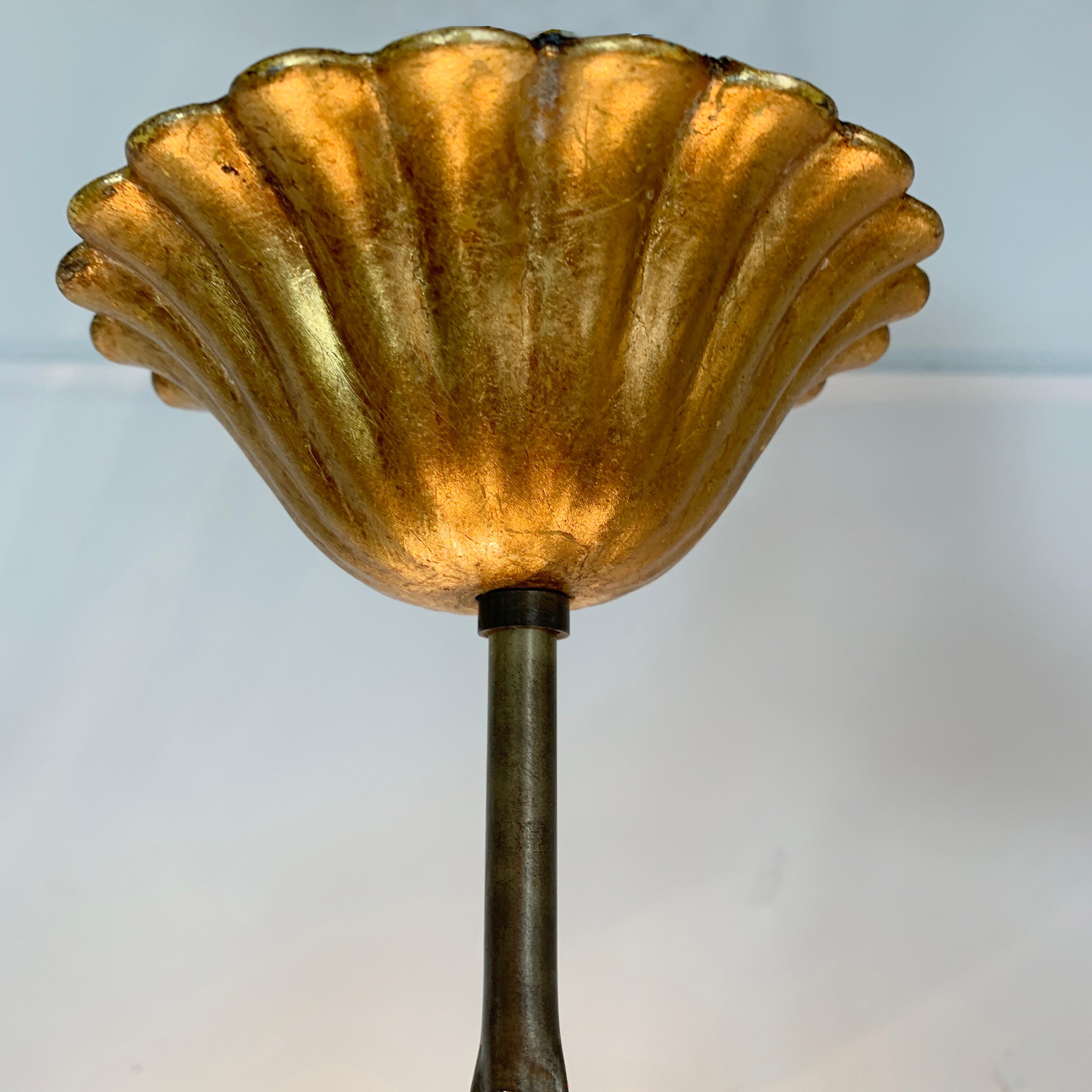 French Lemon Tole Chandelier,  Gold 1970s For Sale 3