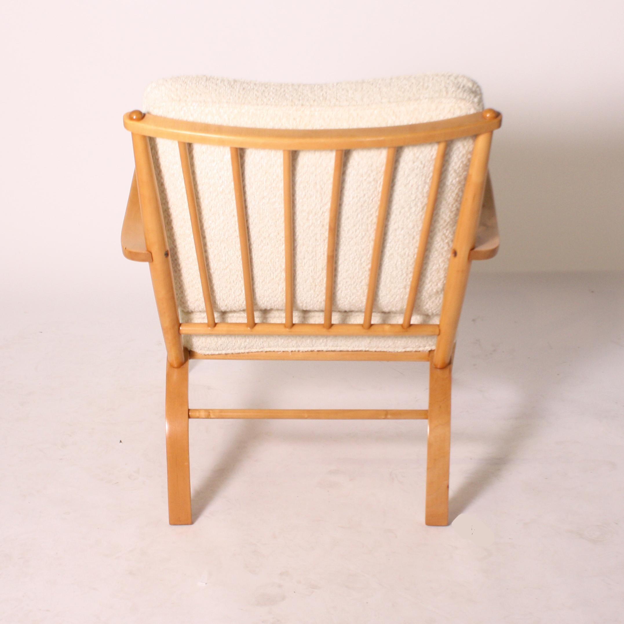 French Lemon Wood Chair, circa 1950 For Sale 1