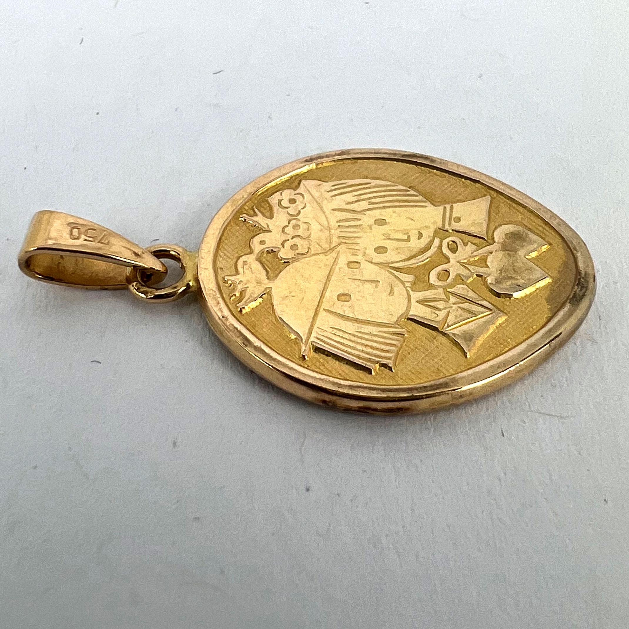 Les Amoureux de Peynet, paire d'amoureux, pendentif breloque en or jaune 18 carats en vente 7