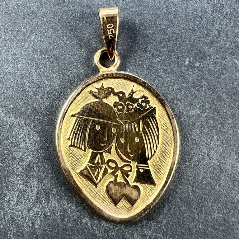 Présentoir Pendentif Vintage Les Amoureux De Peynet - Médaille/médaillon - Alliage Aluminium - Occasion