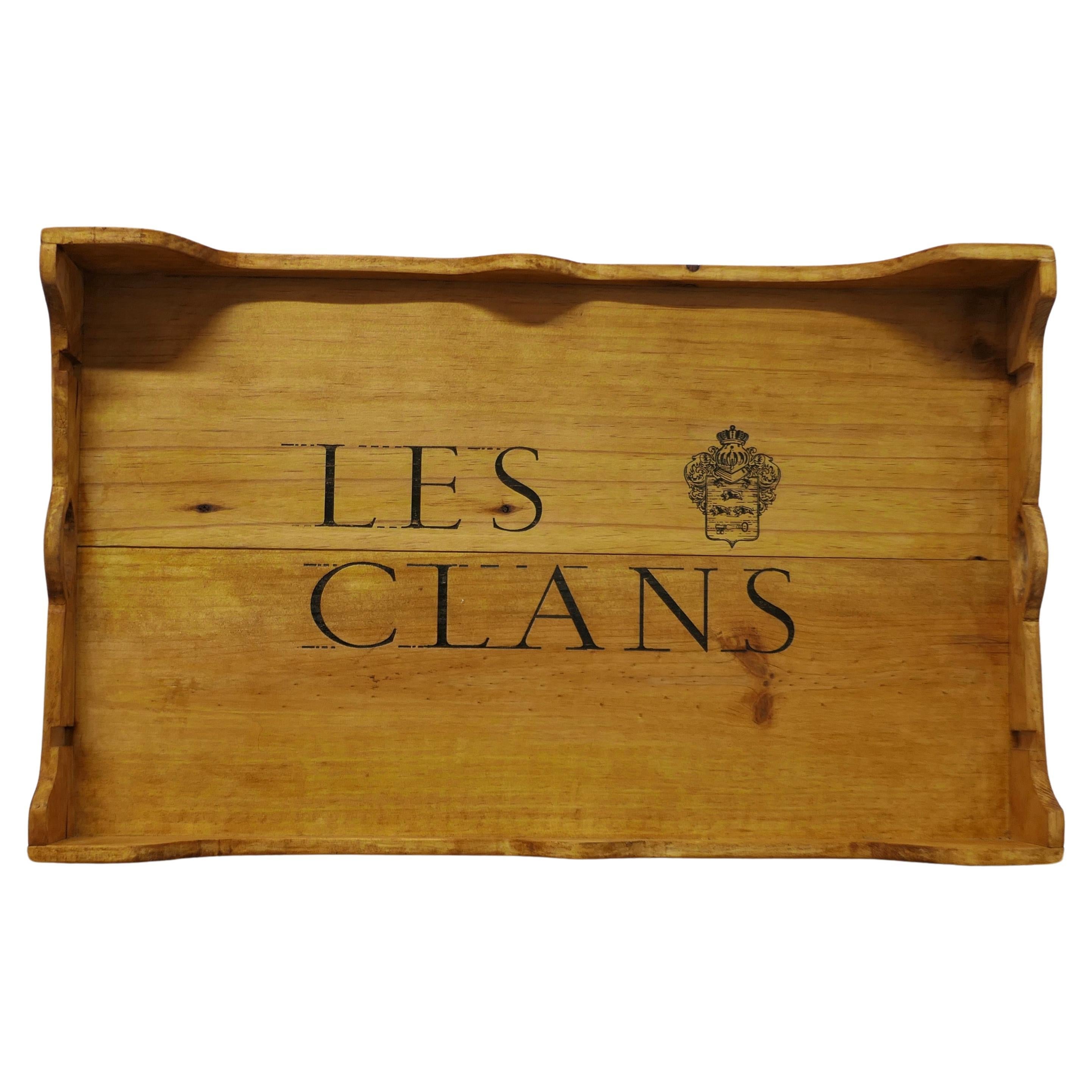 French Les Clans Wine Box Tray  A good looking piece  For Sale