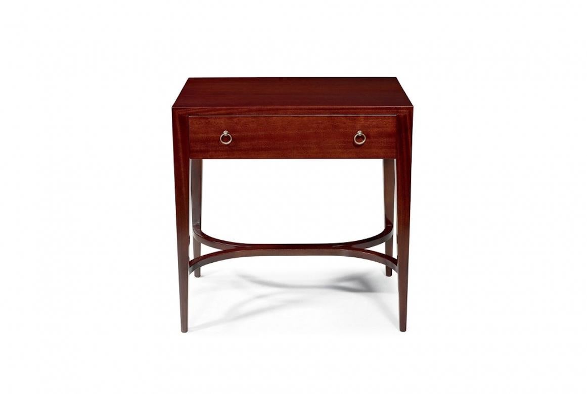 A stunning French Lewis bedside table, 20th century.

· Handcrafted in cherry wood, oak, mahogany or painted.

· Hand painted in an extensive range of wood finishes.

· Table top in any material including wood, marble and leather.

· Full