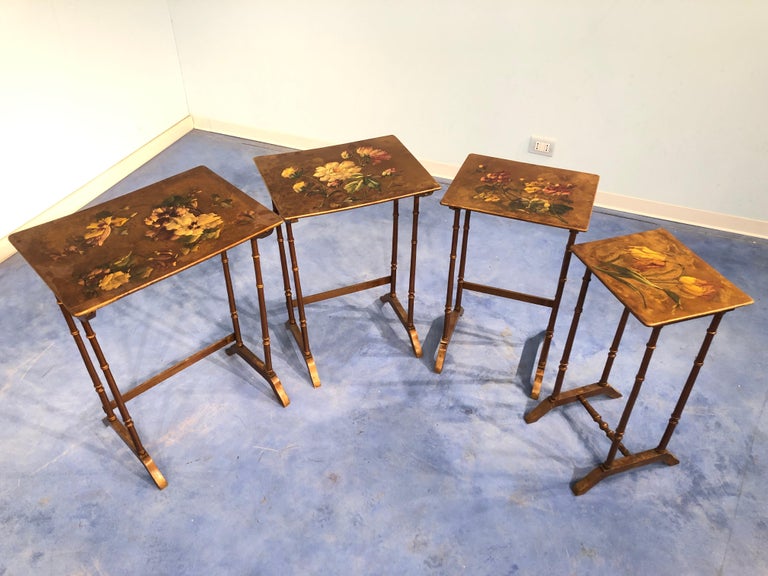 French Liberty Art Nouveau Coffee Table "gigognes", 1910 ...