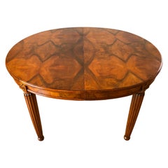 French Liberty Art Nouveau Dining Table in Walnut, 1920s