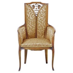French Liberty Gold Armchair by Louis Majorelle