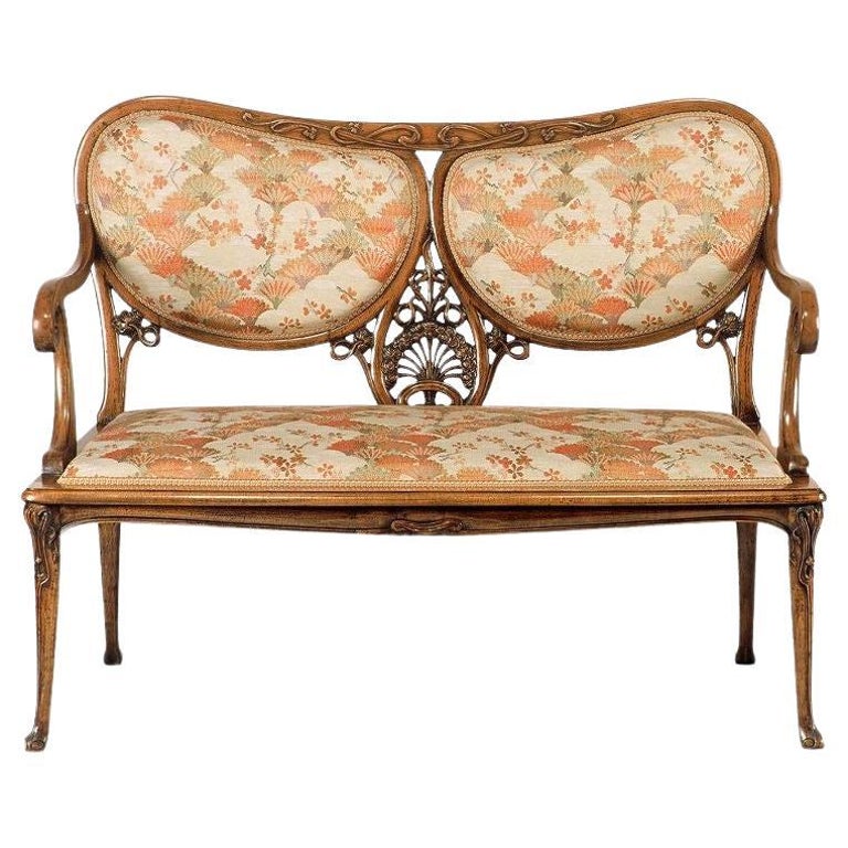 French Liberty Orange Bench For Sale at 1stDibs