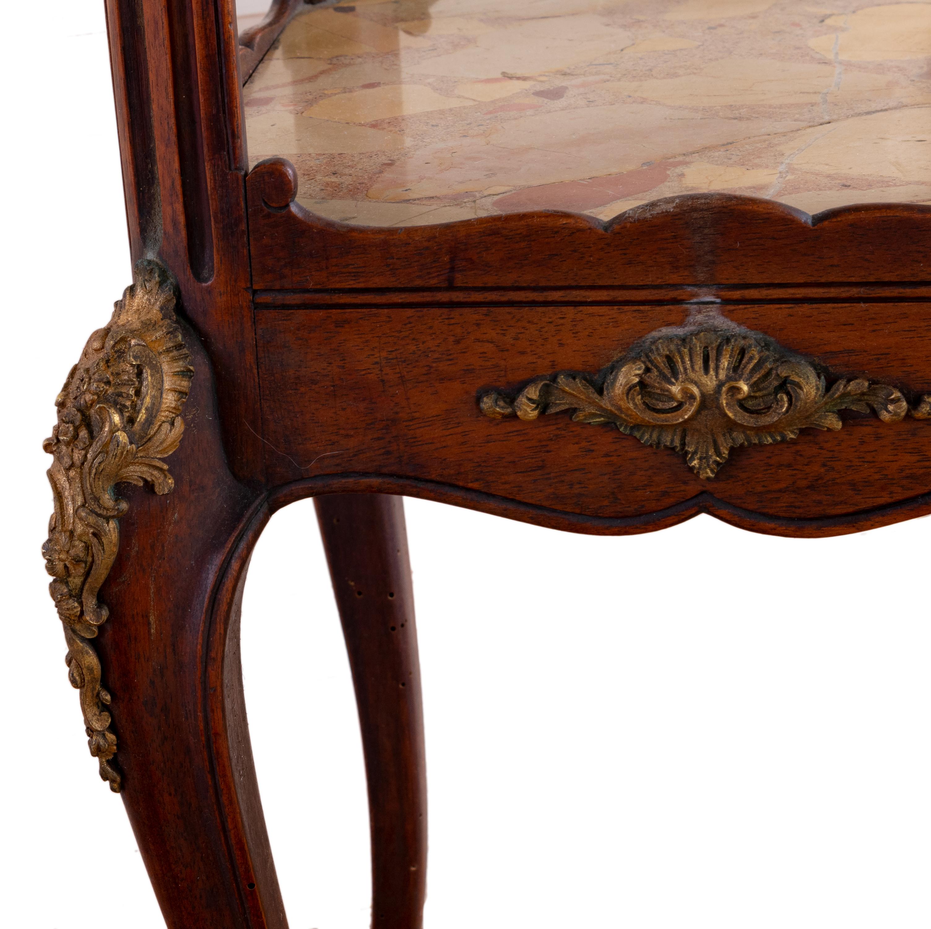 Woodwork French Liberty Stand in Walnut, 20th Century For Sale