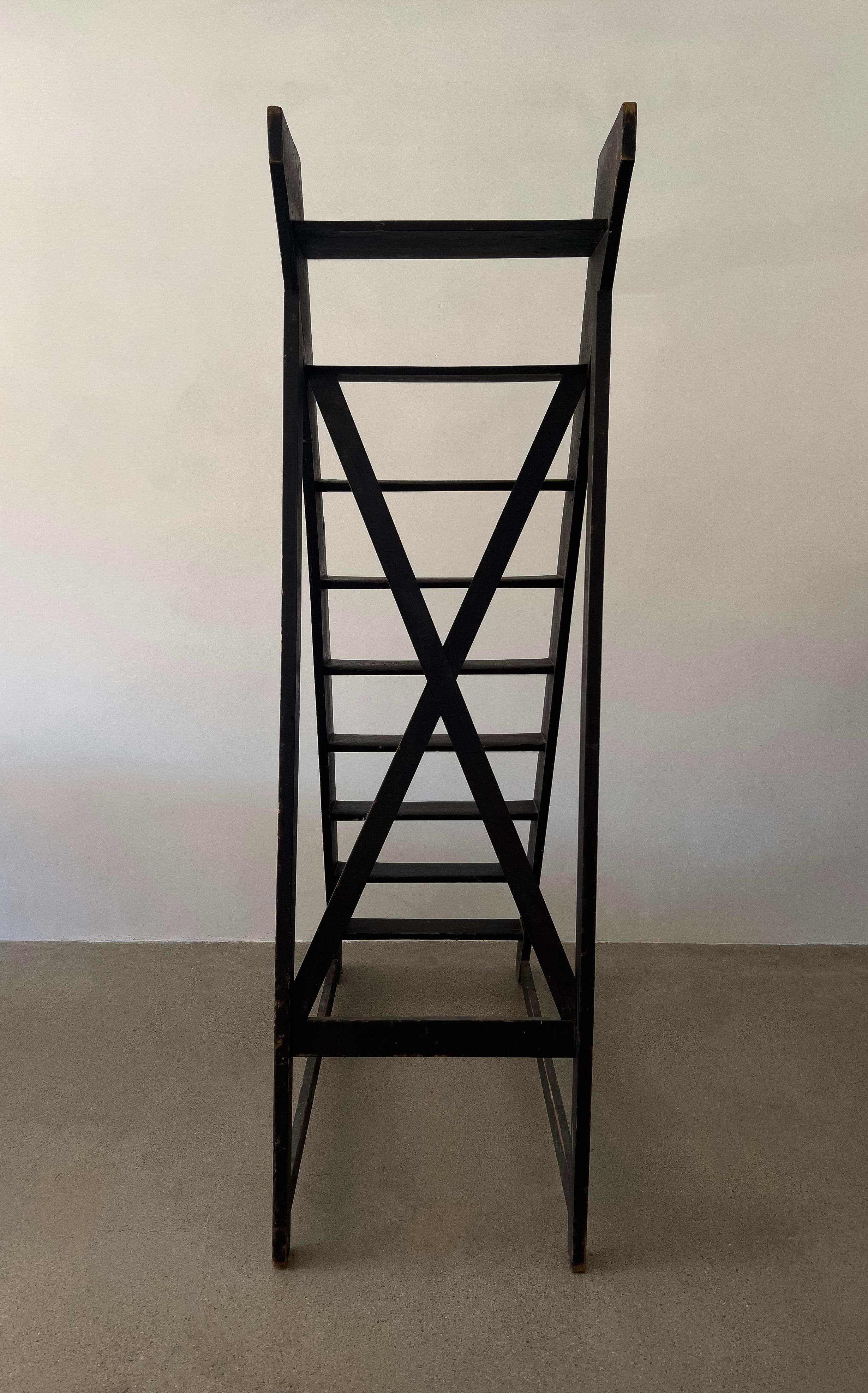 French Library Ladder, Early 20th Century In Good Condition For Sale In Carmel Valley, CA