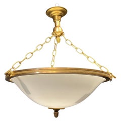 French Light Fixture with Opaline Glass