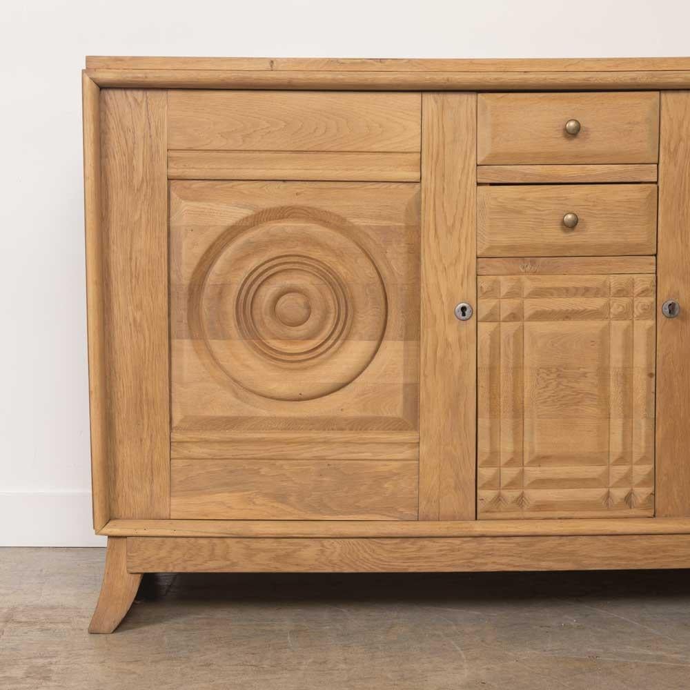 Credenza francese in Oak Light di Charles Dudouyt in vendita 4
