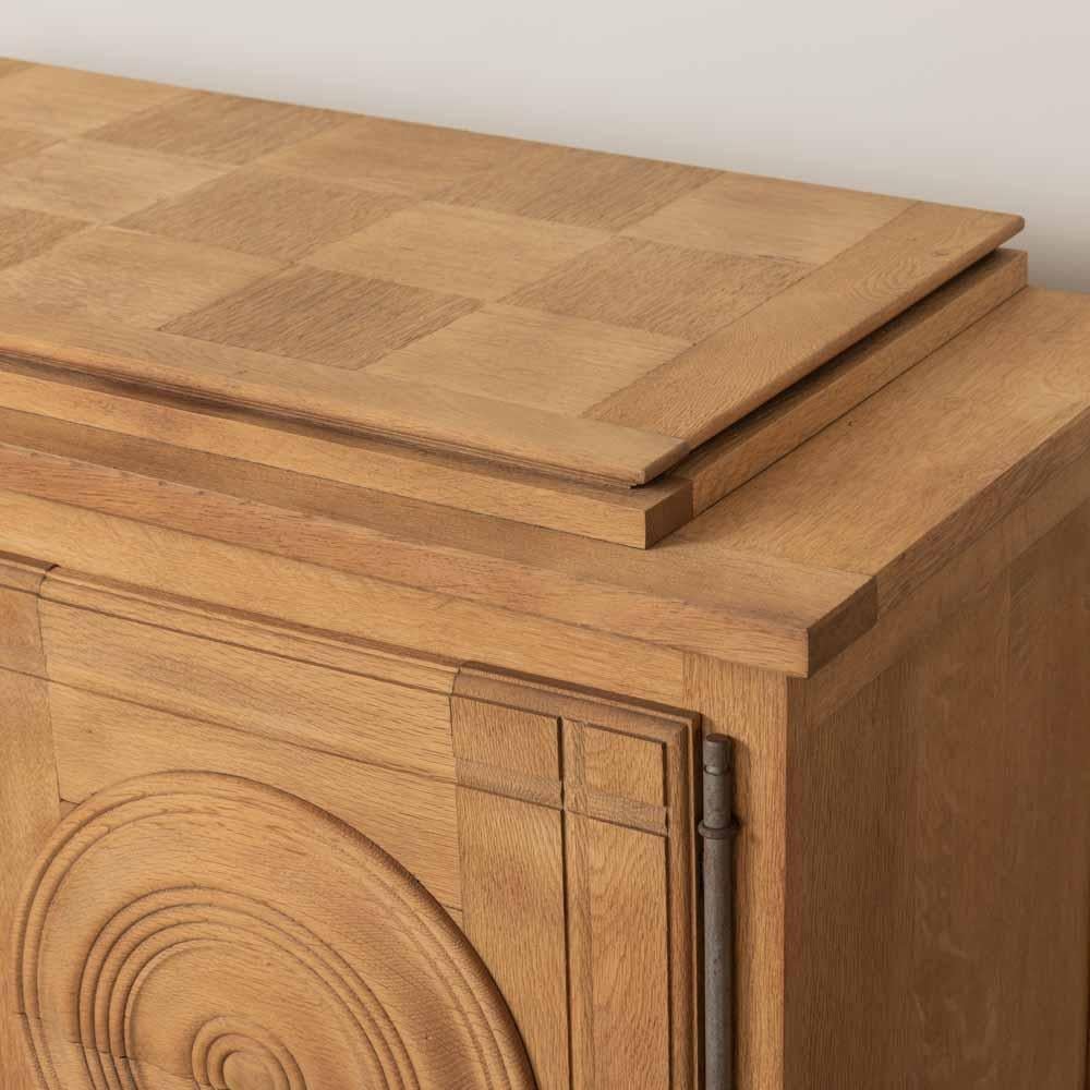 Credenza francese in Oak Light di Charles Dudouyt in vendita 5
