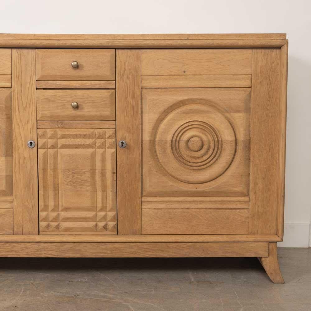 Credenza francese in Oak Light di Charles Dudouyt in vendita 6