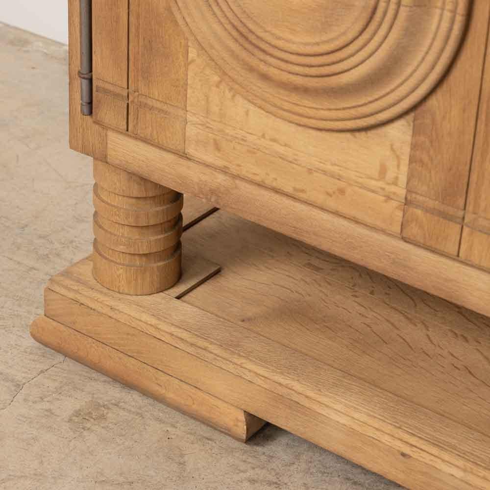 Credenza francese in Oak Light di Charles Dudouyt in vendita 7