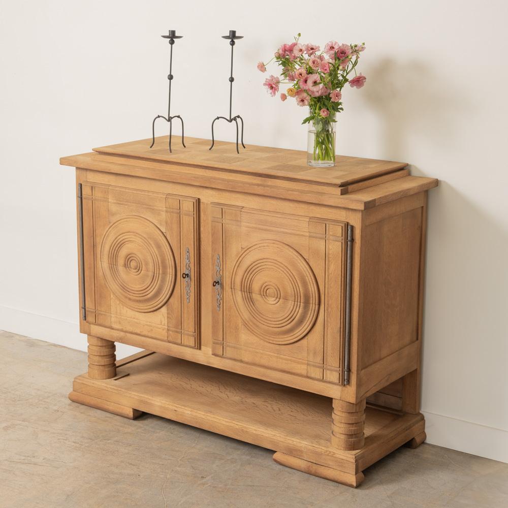 Francese Credenza francese in Oak Light di Charles Dudouyt in vendita