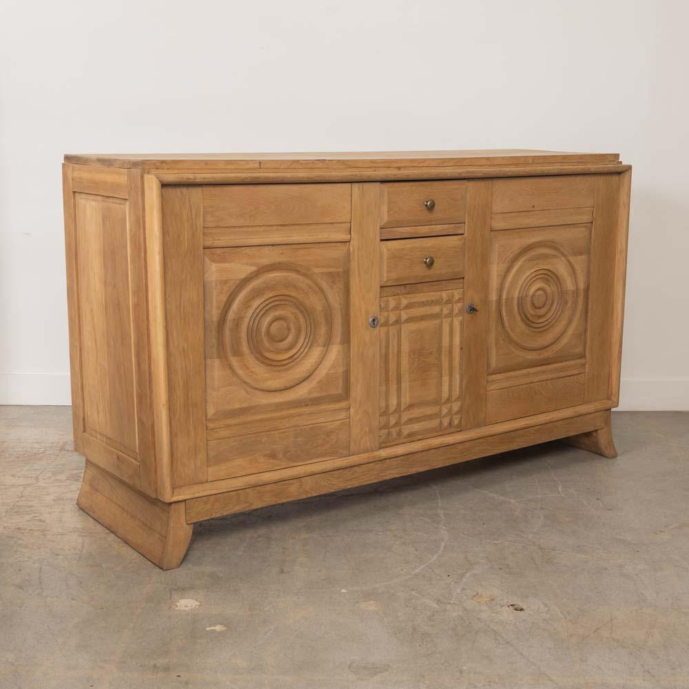 Credenza francese in Oak Light di Charles Dudouyt In condizioni buone in vendita a Los Angeles, CA