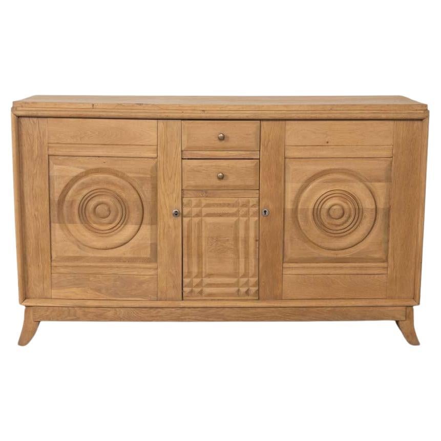 Credenza francese in Oak Light di Charles Dudouyt in vendita