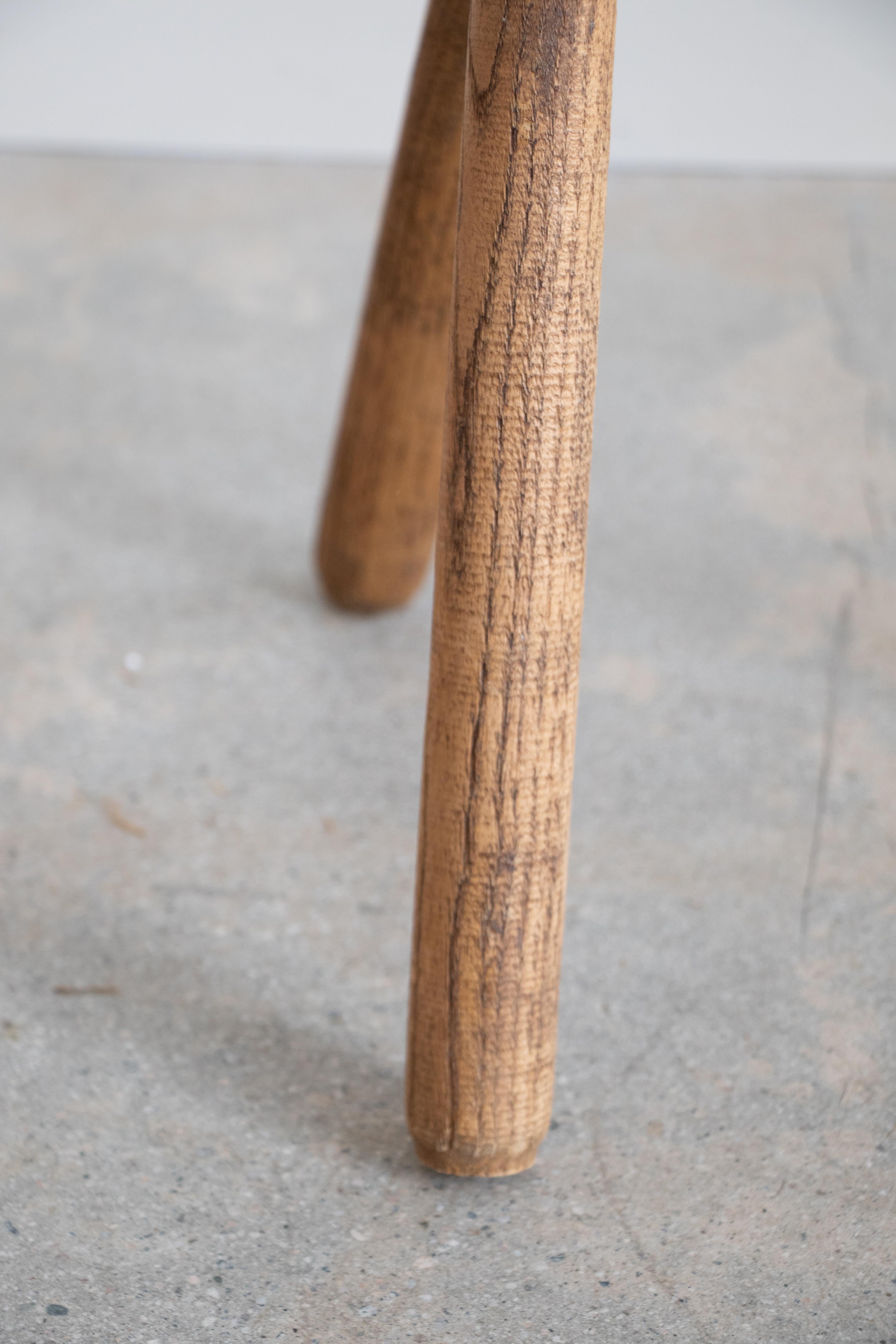 French Light Wood Tripod Stool 3