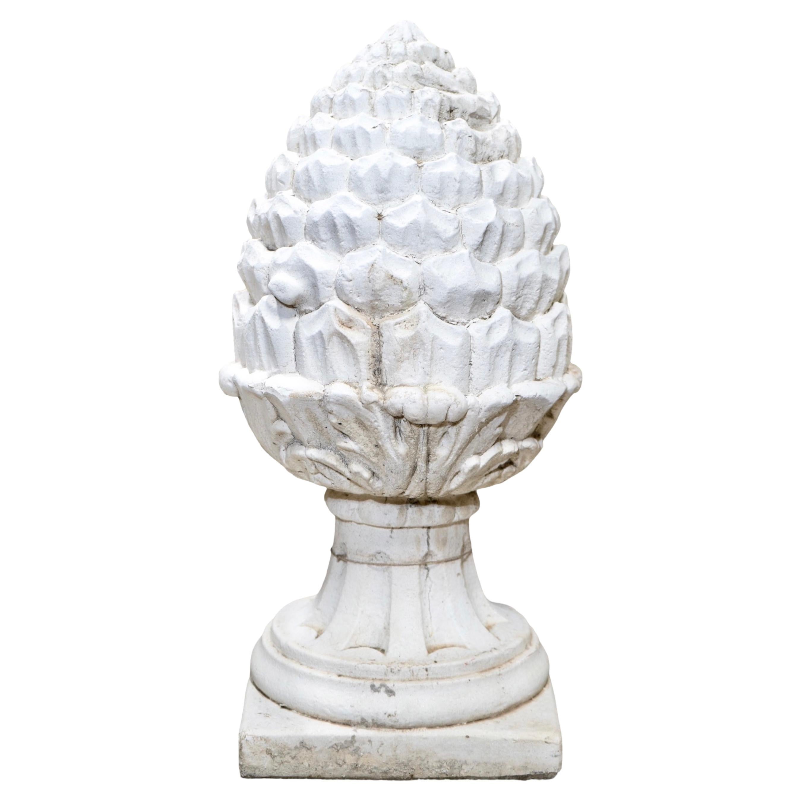 French Limestone Acorn Sculpture For Sale