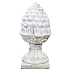 Antique French Limestone Acorn Sculpture