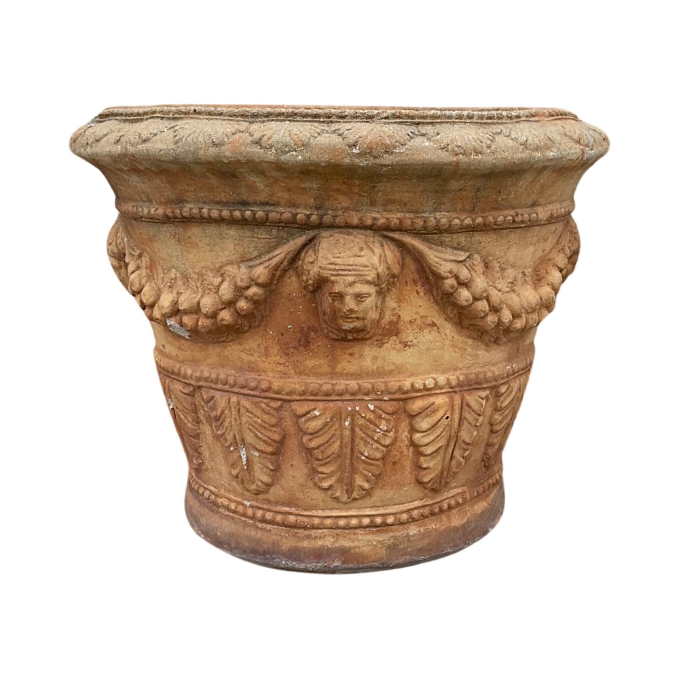 18th Century French Limestone Anduze Planter For Sale