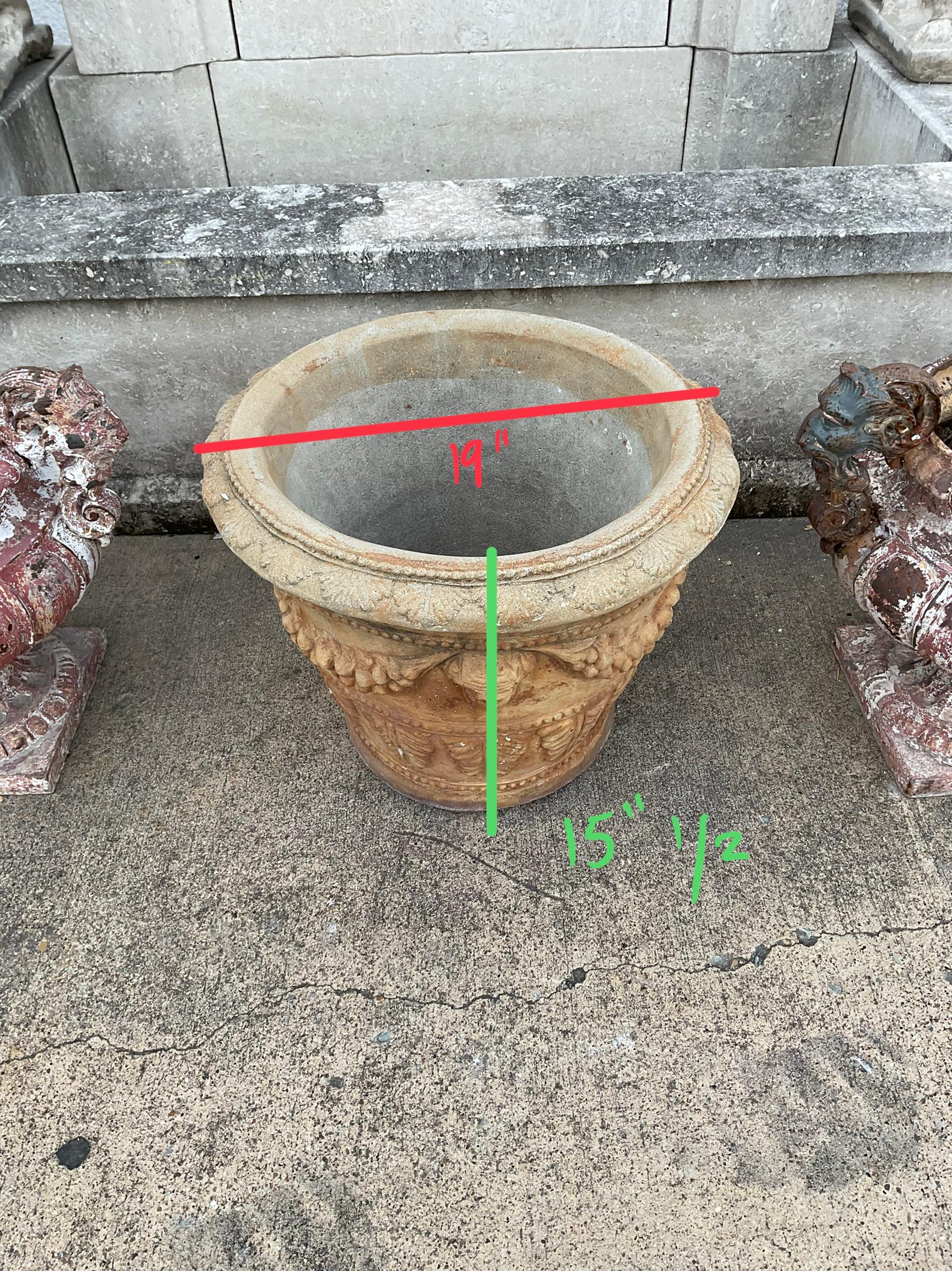 French Limestone Anduze Planter For Sale 1