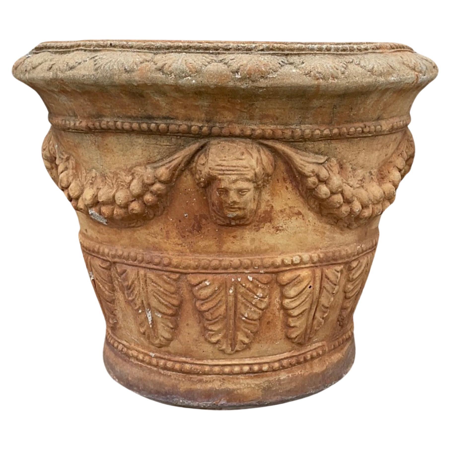 French Limestone Anduze Planter For Sale