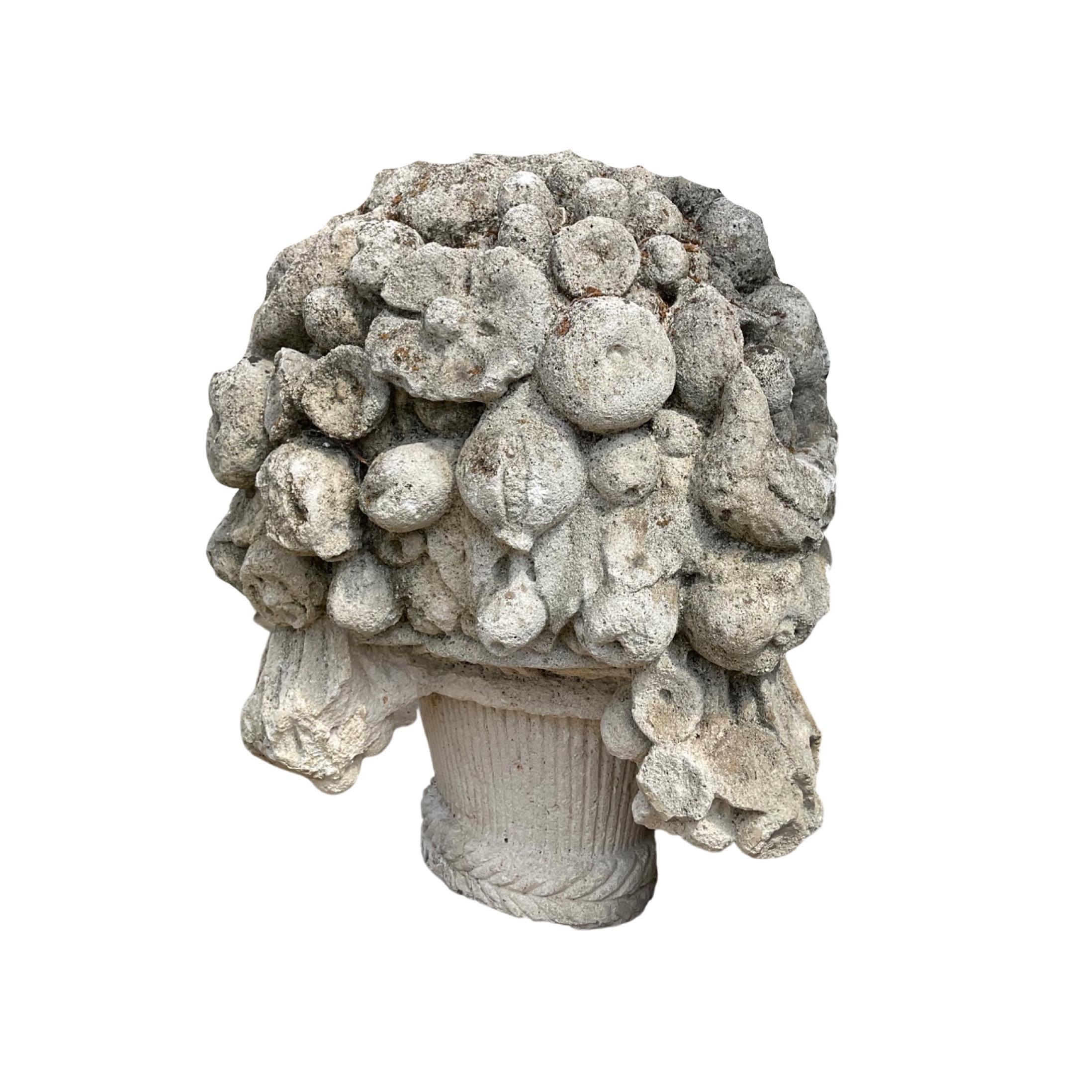 French Limestone Bouquet Sculptures For Sale 2