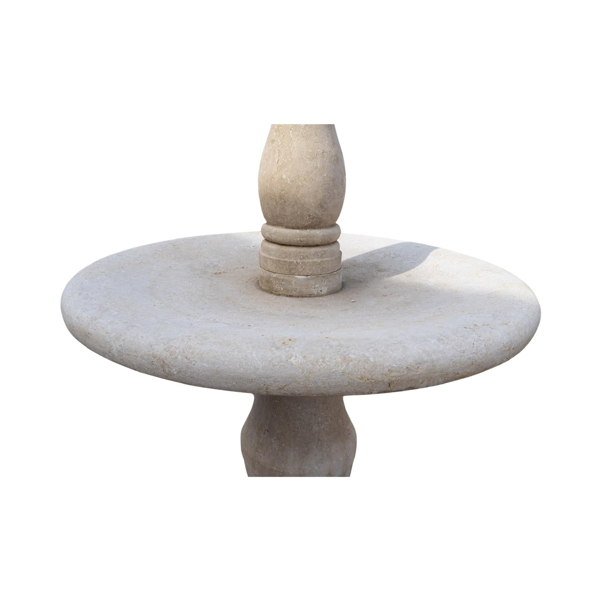 French Limestone Central Fountain For Sale 6