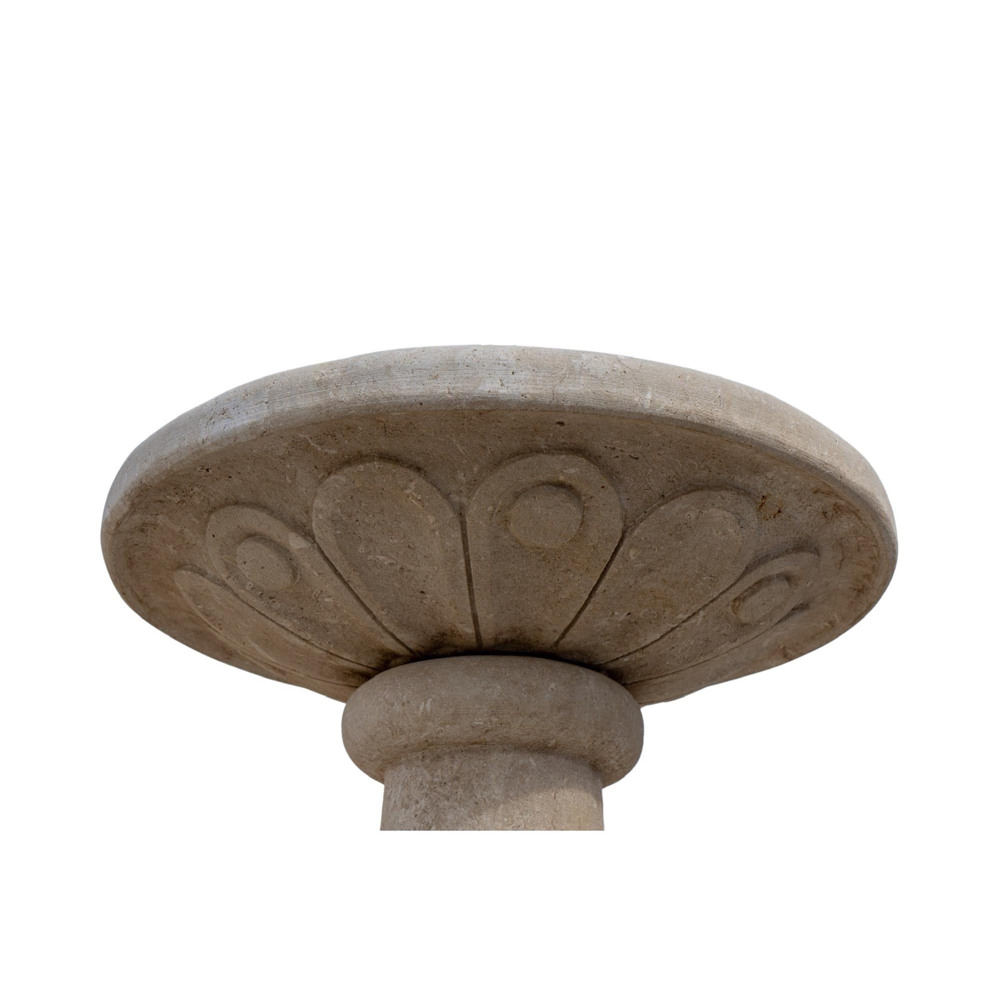French Limestone Central Fountain For Sale 1
