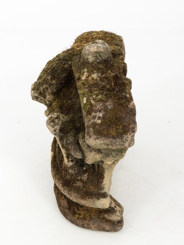 French Limestone Crown Garden Ornament For Sale at 1stDibs