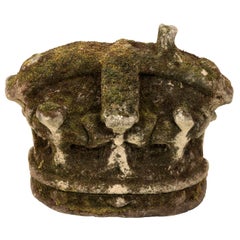 French Limestone Crown Garden Ornament