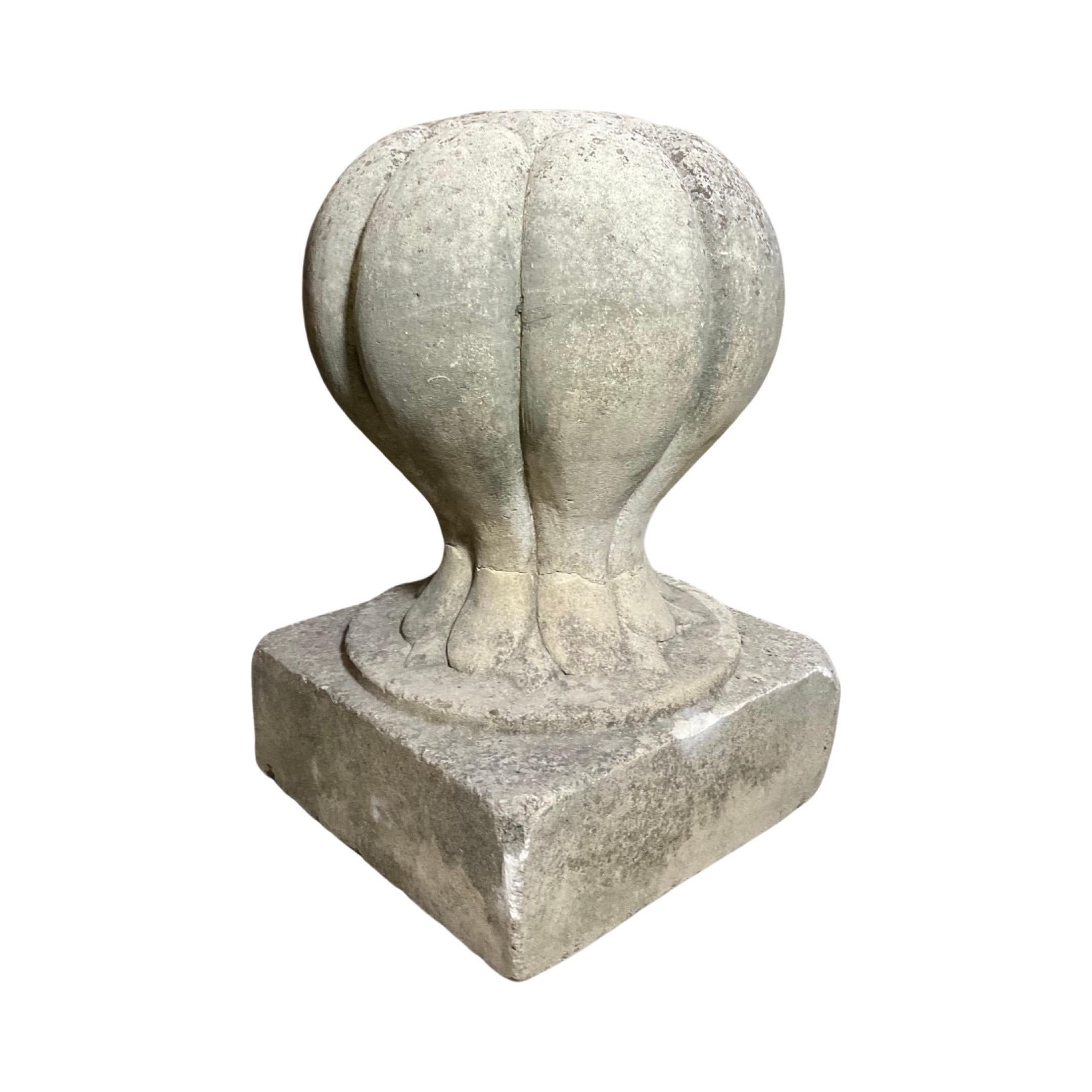 18th Century French Limestone Finial For Sale