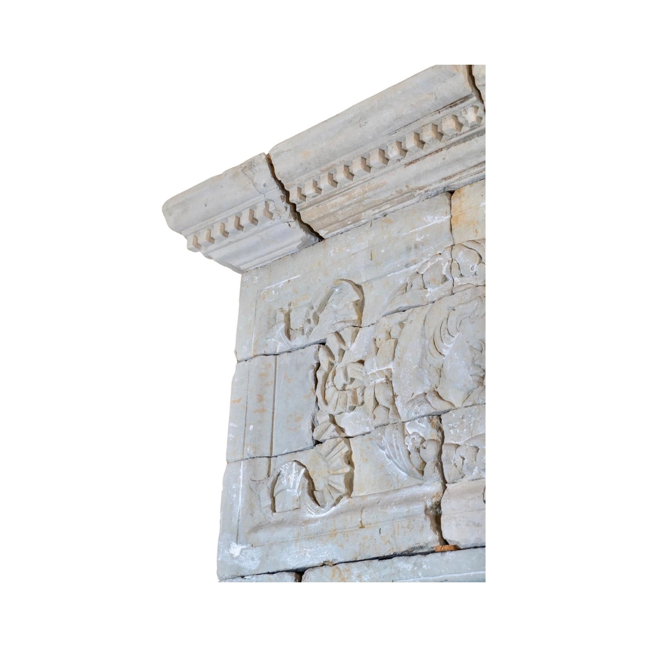 French Limestone Fireplace For Sale 7
